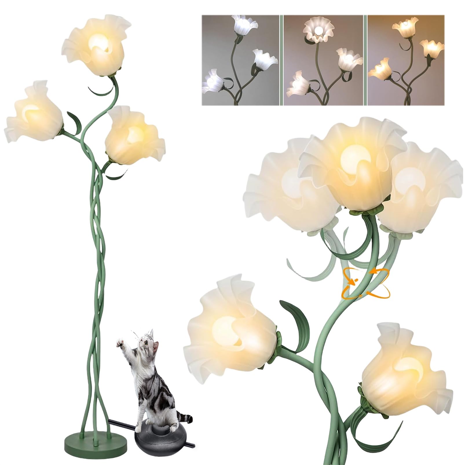 Amazon.co.jp: 2025フロアランプ 花フロアランプ フラワーDIY